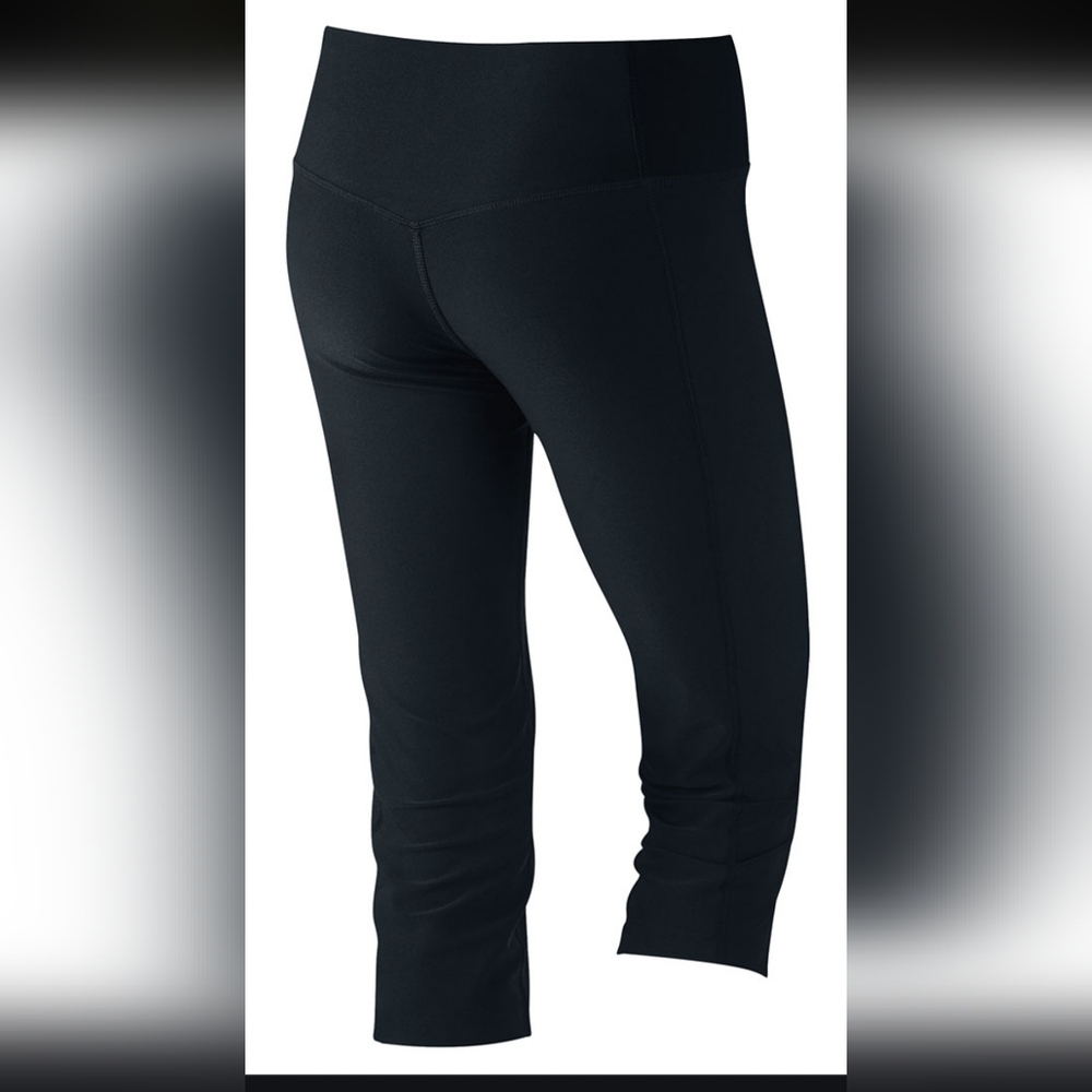 Capris Nike Go Dri Fit High Rise Black Womens M - Picture 9 of 14